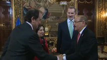 Felipe VI recibe a los presidentes de Ecuador y República Dominicana