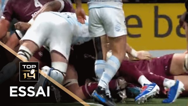 TOP 14 - Essai Lekso KAULASHVILI (UBB) - Racing 92 - Bordeaux-Bègles - J10 - Saison 2019/2020