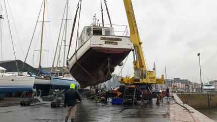 A Paimpol, la vedette « La Horaine » a été mise à sec
