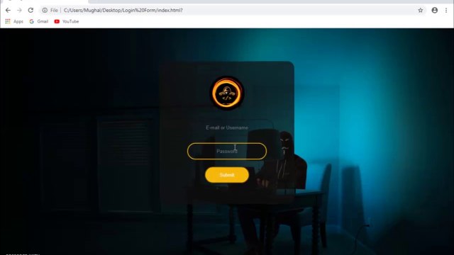Animated Login Form In Html and CSS/Create Awesome Login form Using HTML CSS