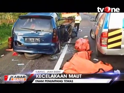Kecelakaan Avanza dan Truk di Tol Cipali, Enam Orang Tewas