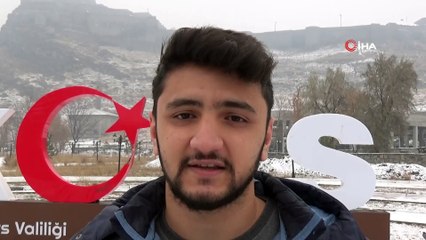Kars’ta kartpostallık kar manzaraları