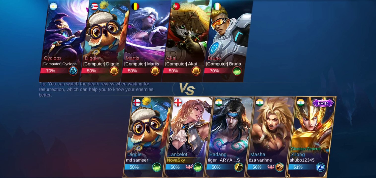 Mobile Legends Bang Bang Lancelot Hero Gameplay