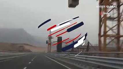 Türkiye'nin en uzun köprüsünde şaşkına çeviren kaza