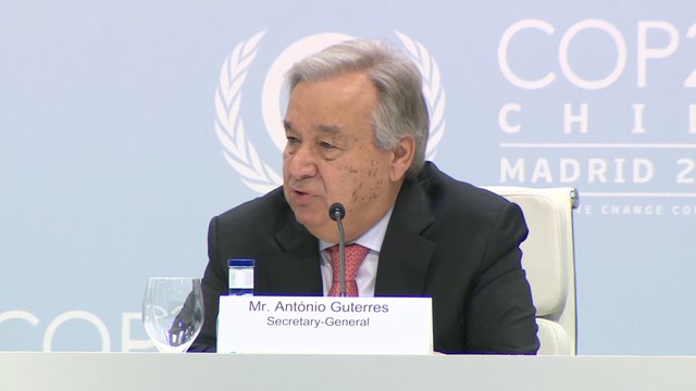 Guterres sobre los líderes que asistirán a la COP25