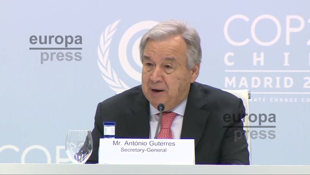 Guterres exige voluntad política para que el reto climático no sea inalcanzable : Estamos en el hoyo