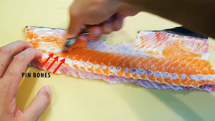 how to fillet salmon for sushi with special knife