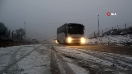 Kütahya'ya mevsimin ilk karı yağdı