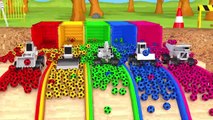 Learn Colors With Tractor Soccer Ball Monster Truck Street Vehicle For Children - أطفال مضحك ضد شبح - جوني جوني أغاني الحضانة قافية وتعلم الألوان للأطفال  - VLAD CRAZYSHOW
