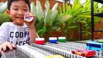 Learn Colors with Mcqueen Tayo Bus Finger Song Car Toy Video for Kids playground أطفال مضحك ضد شبح - جوني جوني أغاني الحضانة قافية وتعلم الألوان للأطفال