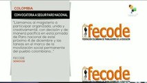 Colombia: Fecode llama al magisterio a apoyar el Paro Nacional