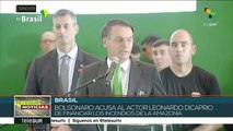Jair Bolsonaro acusa a Leonardo Di Caprio de incendios en la Amazonía
