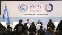 António Guterres en rueda de prensa en la COP25