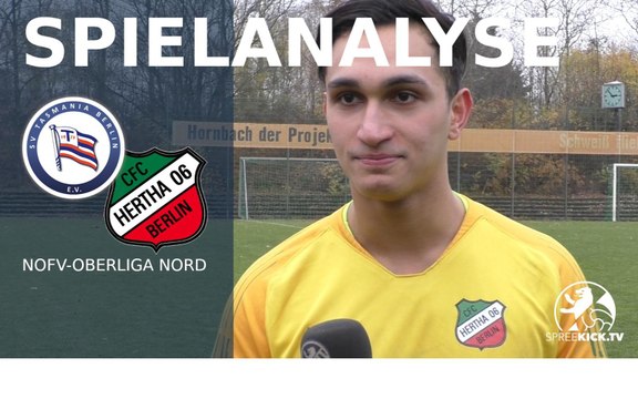 Spielanalyse | SV Tasmania - CFC Hertha 06 (14. Spieltag, NOFV-Oberliga Nord)