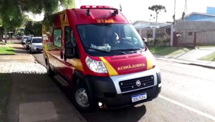 Criança é socorrida após sofrer queda no Claudete
