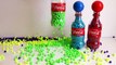 Aprende los colores con botellas de Coca Cola Sorpresas Bolas y perlas, Pj Masks Juguetes sorpresa