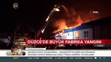 Düzce'deki fabrika yangını 5 saatte kontrol altına alınabildi