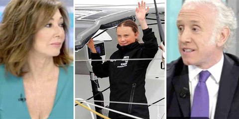 Ana Rosa e Inda 'fríen' a Greta Thunberg antes de que llegue a Madrid: "¿Va a venir andando?"
