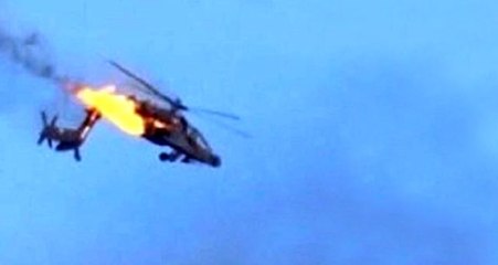 Suudi Arabistan'a ait helikopter, Husiler tarafından füzeyle vuruldu