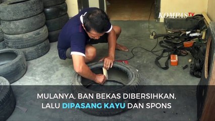 Kreatif! Kursi dan Meja dari Ban Mobil Bekas