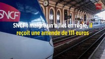 SNCF : malgré un billet en règle, il reçoit une amende de 111 euros