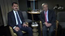 Çevre ve Şehircilik Bakanı Kurum, BM Genel Sekreteri Guterres ile görüştü