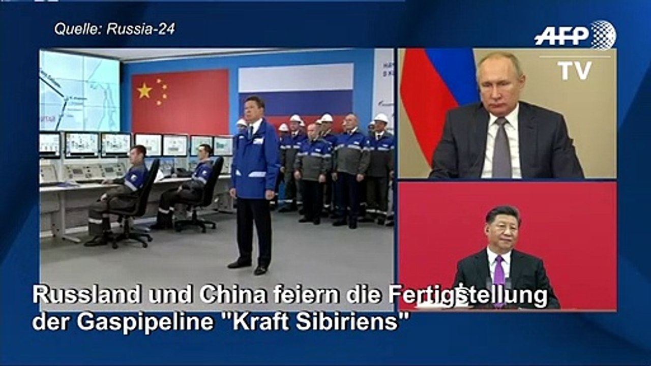 Russland und China feiern Gaspipeline 'Kraft Sibiriens'