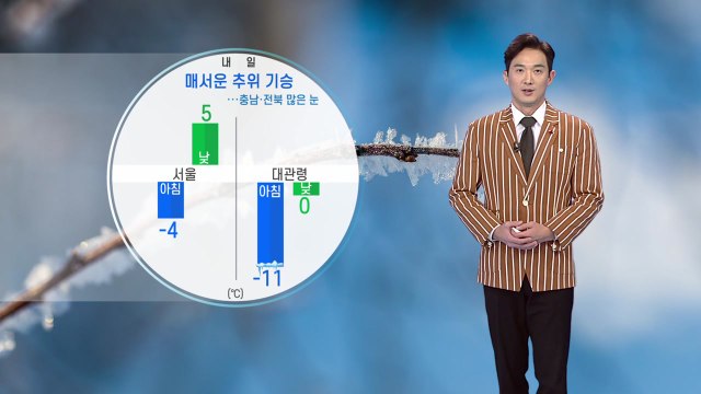 [날씨] 내일 매서운 추위 기승...충남·전북 많은 눈 / YTN