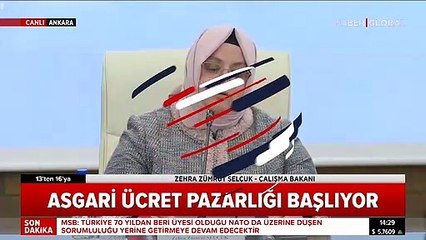 2020 asgari ücret görüşmeleriyle ilgili Çalışma Bakanı Zehra Zümrüt Selçuk'tan açıklama