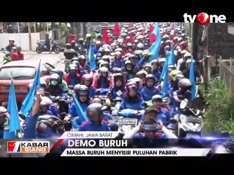 Ridwan Kamil Tetapkan UMK 2020, Ratusan Buruh Cimahi Demo