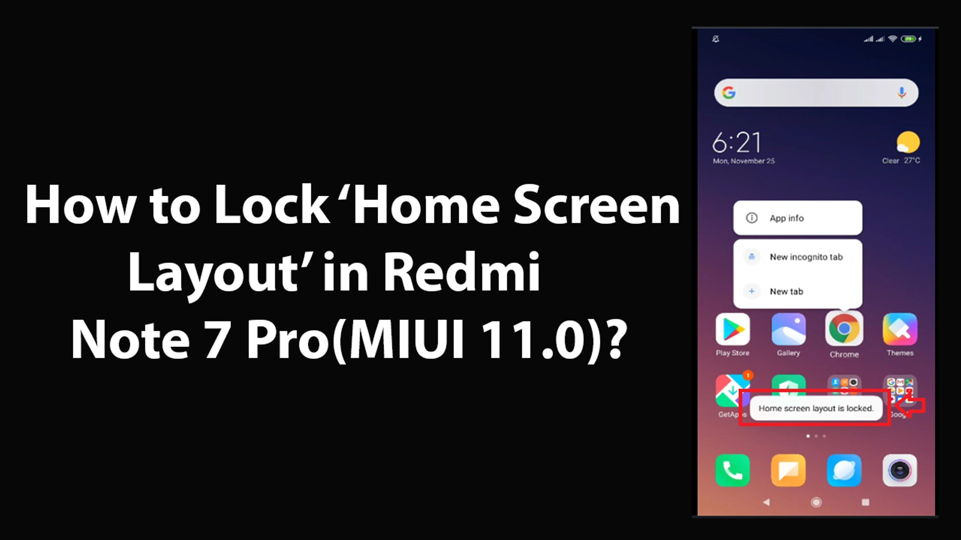 How to Lock Home Screen Layout in Redmi Note 7 Pro(MIUI )? - video  Dailymotion