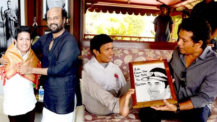 Rajinikanth meets Handicapped Pranav in Poes garden