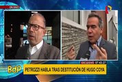 Petrozzi sobre destitución de Coya: “No voy a renunciar, no he hecho nada malo”