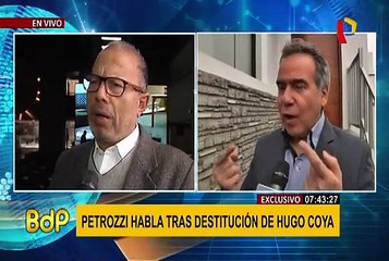 Petrozzi sobre destitución de Coya: “No voy a renunciar, no he hecho nada malo”