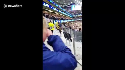 Cancer survivor has emotional reaction after stepping inside Tottenham's stadium for first time