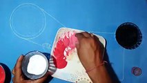 3D trick rangoli art on paper, red cup. very very innovative beautiful 3D rangoli by Bishwajit.