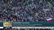 Papa Francisco condena represión contra manifestaciónes iraquíes
