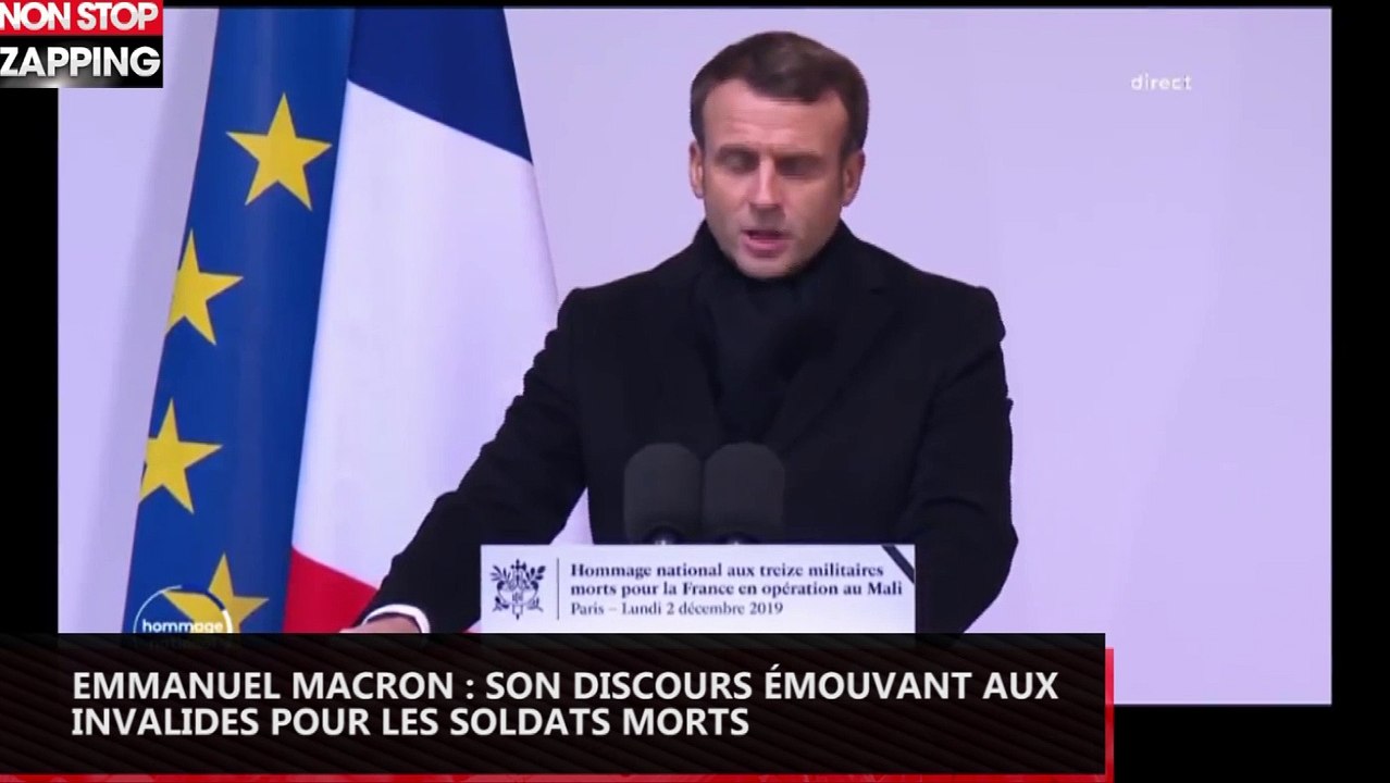 Emmanuel Macron : son discours émouvant aux Invalides pour les soldats morts (vidéo)