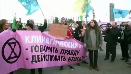 Protestos em Madrid no início da COP25