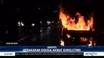 Diduga Korsleting, Mobil Terbakar di Tol Jakarta-Tangerang