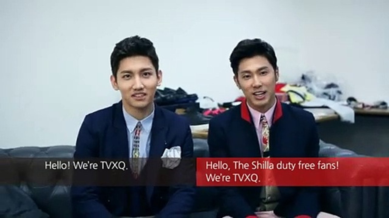 121026 TVXQ Message for The Shilla Duty Free