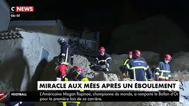Météo: Les images spectaculaires de l'effondrement de milliers de tonnes rochers sur des maisons de la commune des Mées faisant 2 blessés