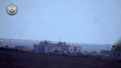 شاهد-- تدمير مدفع رشاش 23مم لعصابات الأسد في كراتين بريف إدلب الشرقي بعد استهدافه بصاروخ مضاد للدروع