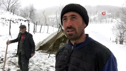 Köylerde kış çilesi başladı