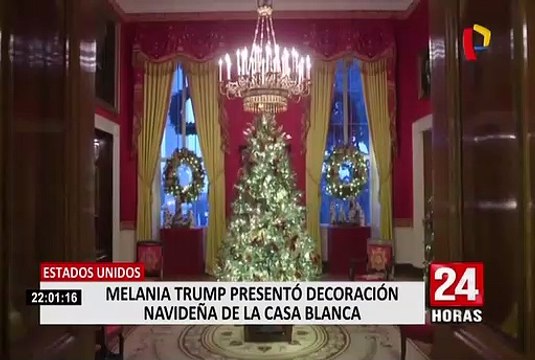 EEUU: Melania Trump reveló nueva decoración navideña de la Casa Blanca