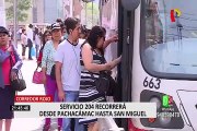 Corredor Rojo: servicio 204 amplía su recorrido desde Pachacámac hasta San Miguel