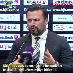 Bülent Uygun, konuşmasına besmeleyle başladı, 'Allah kurtarsın' diye bitirdi