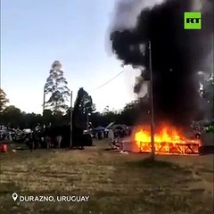 El intento por hacer la 'torta frita' más grande del mundo acabó en incendio