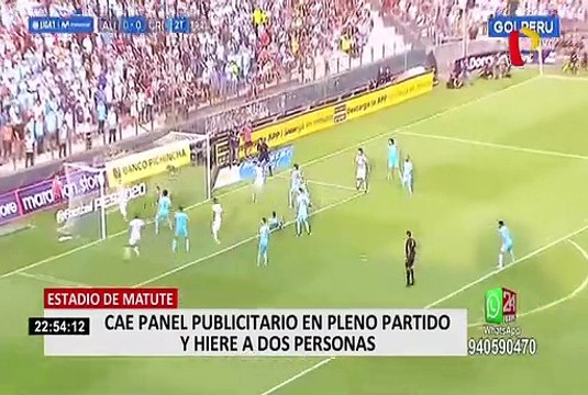 Alianza Lima explicó caída de panel publicitario que hirió a dos periodistas de Teledeportes