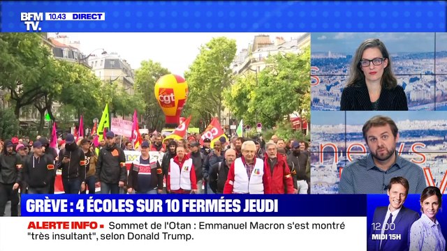 Grève: 4 écoles sur 10 fermées jeudi (3) - 03/12